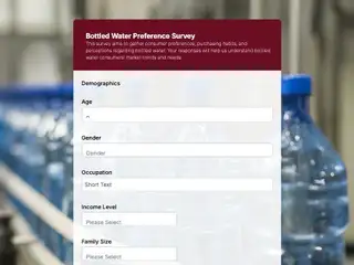 Bottled Water Preference Survey