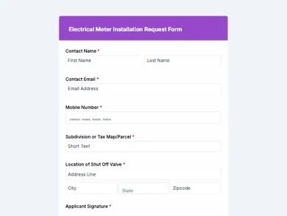Meter Verification Form Purchase Order Request Form Template