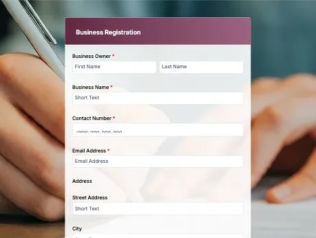 Course Registration Form Template with QR Code