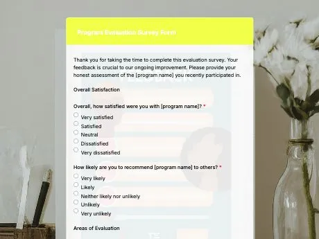Post Training Survey Template | Convert Form to QR Code
