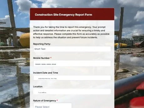construction-site-emergency-report-form