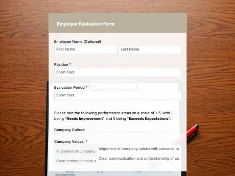 employer-evaluation-form