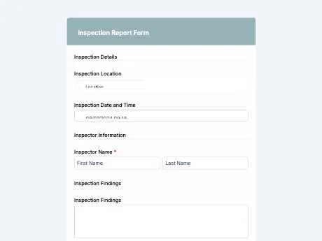 inspection-report-form-template