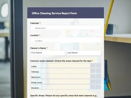 office-cleaning-service-report-form