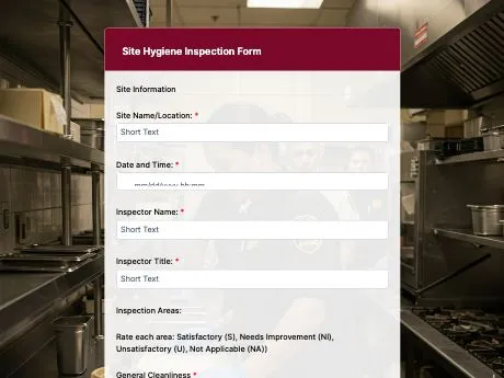 site-hygiene-inspection-form
