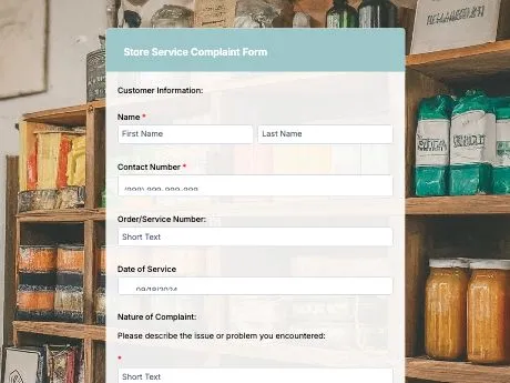 store-service-complaint-form
