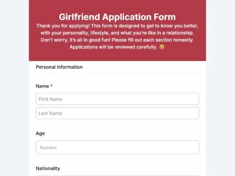 girlfriend-application-form