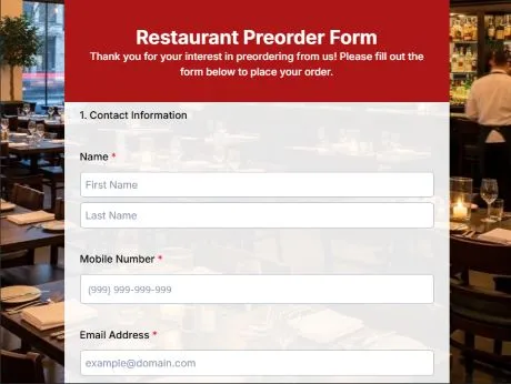 restaurant-preorder-form