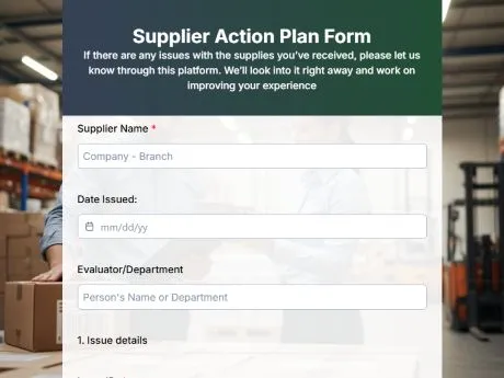 supplier-action-plan-form