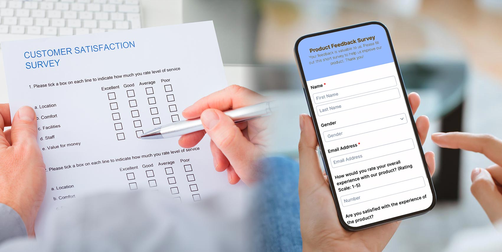 Completing a retail survey