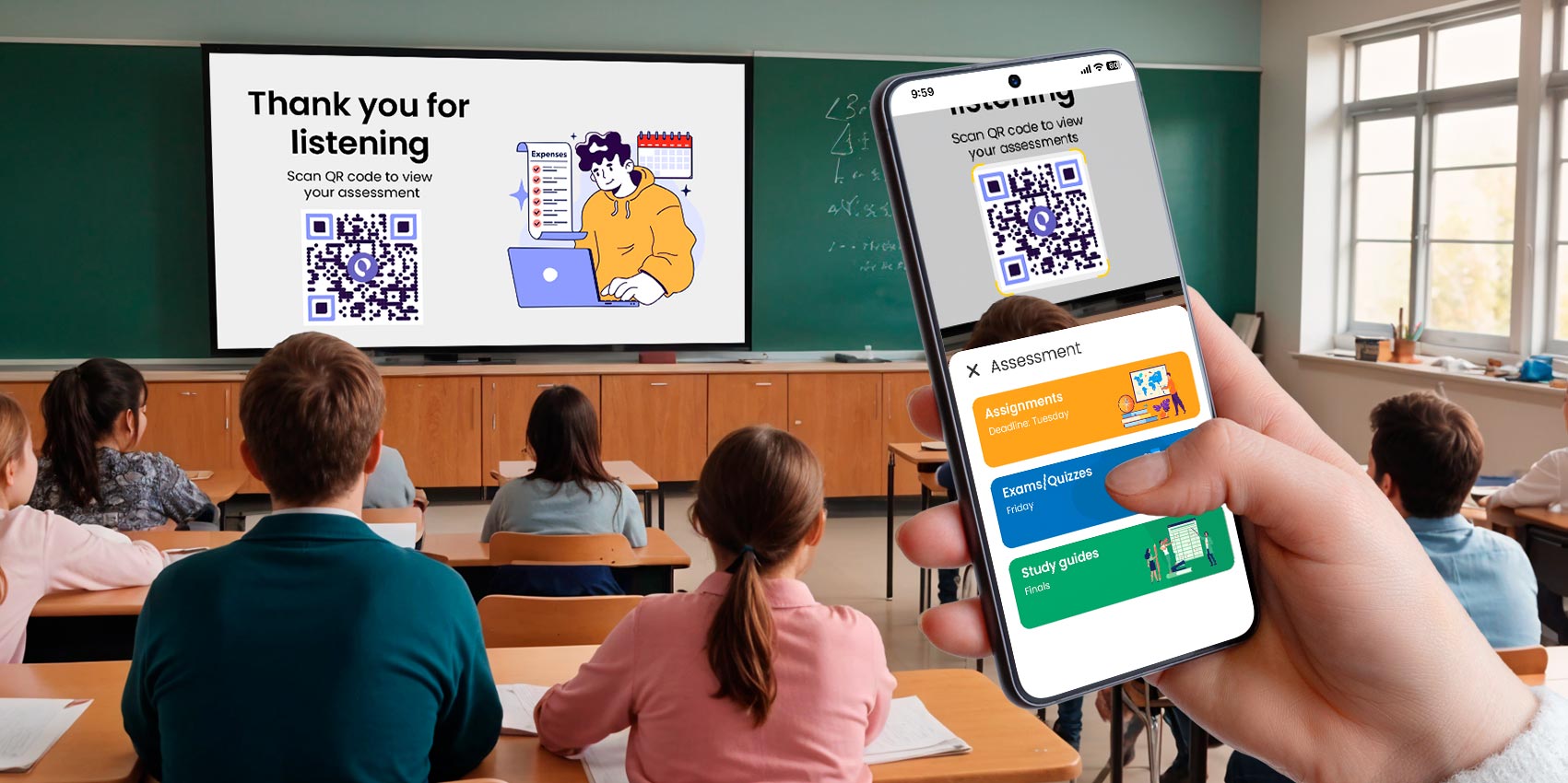 Feedback QR Codes for learning
