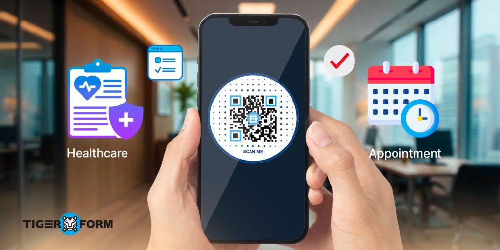 QR code form for healthcare