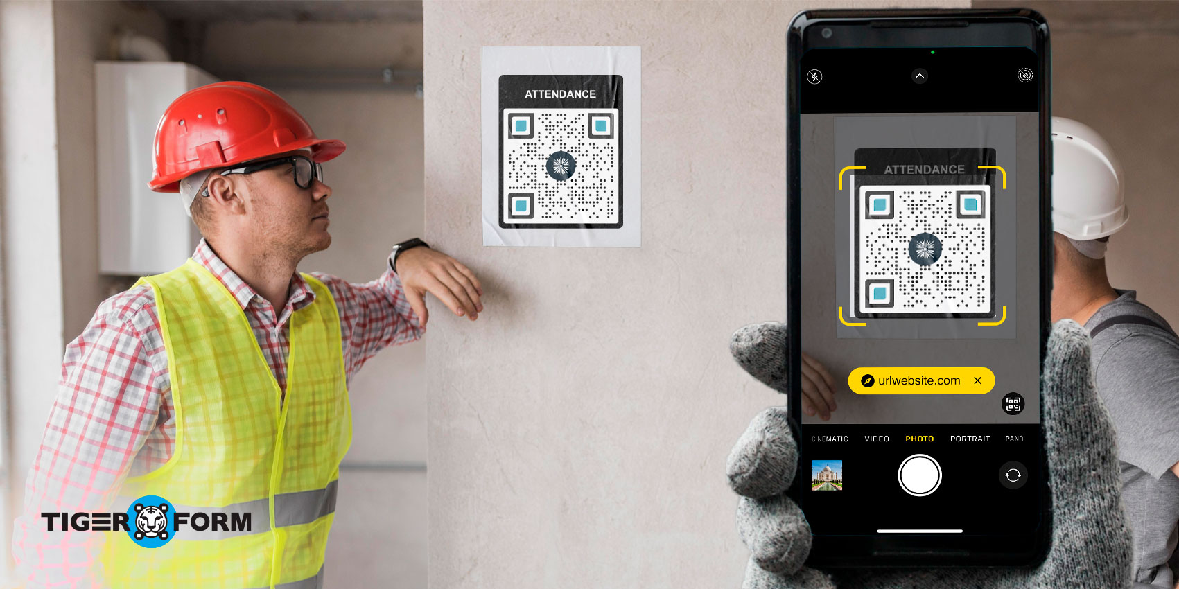 Scanning construction QR code