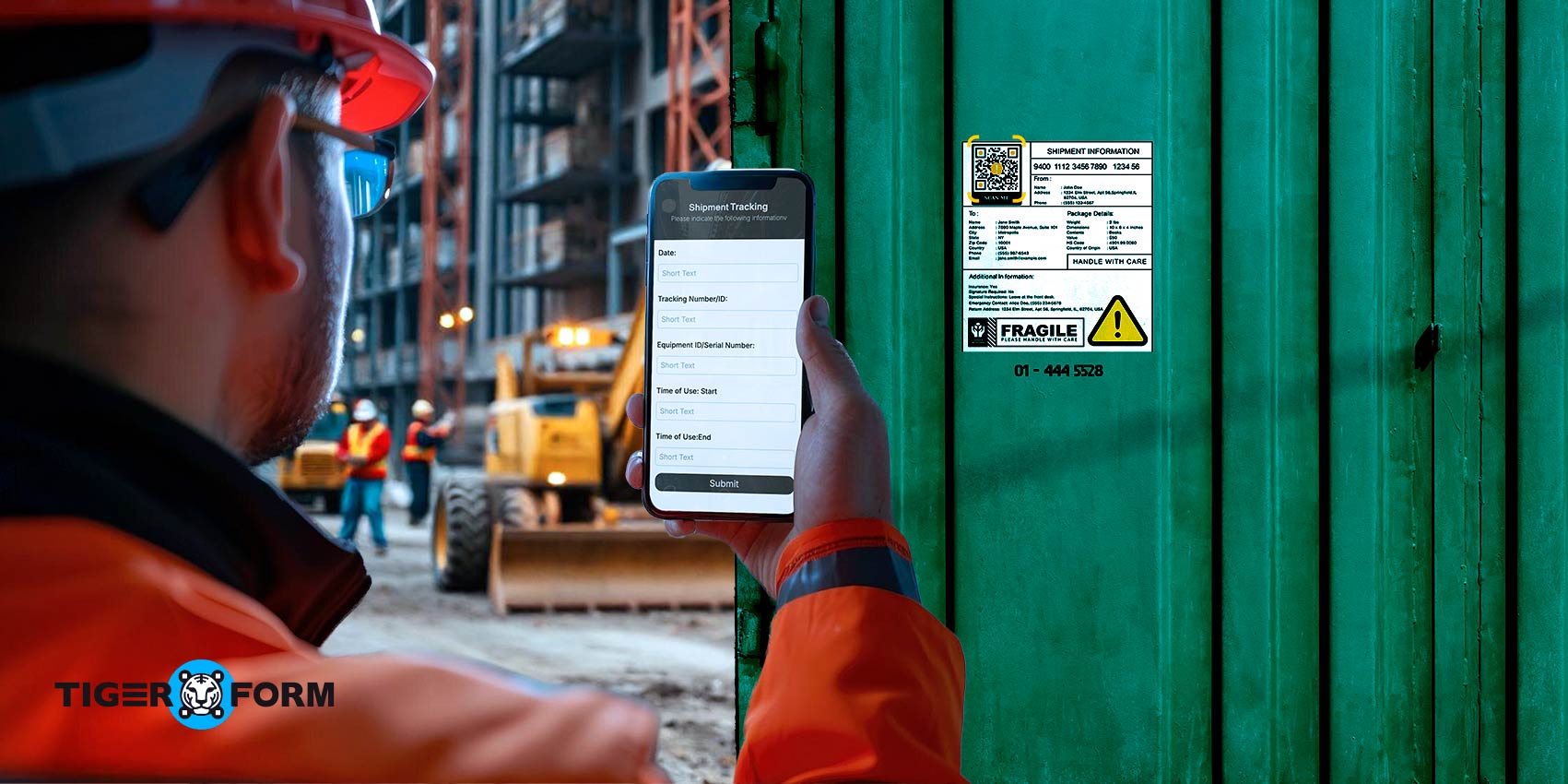 Scanning of construction QR code