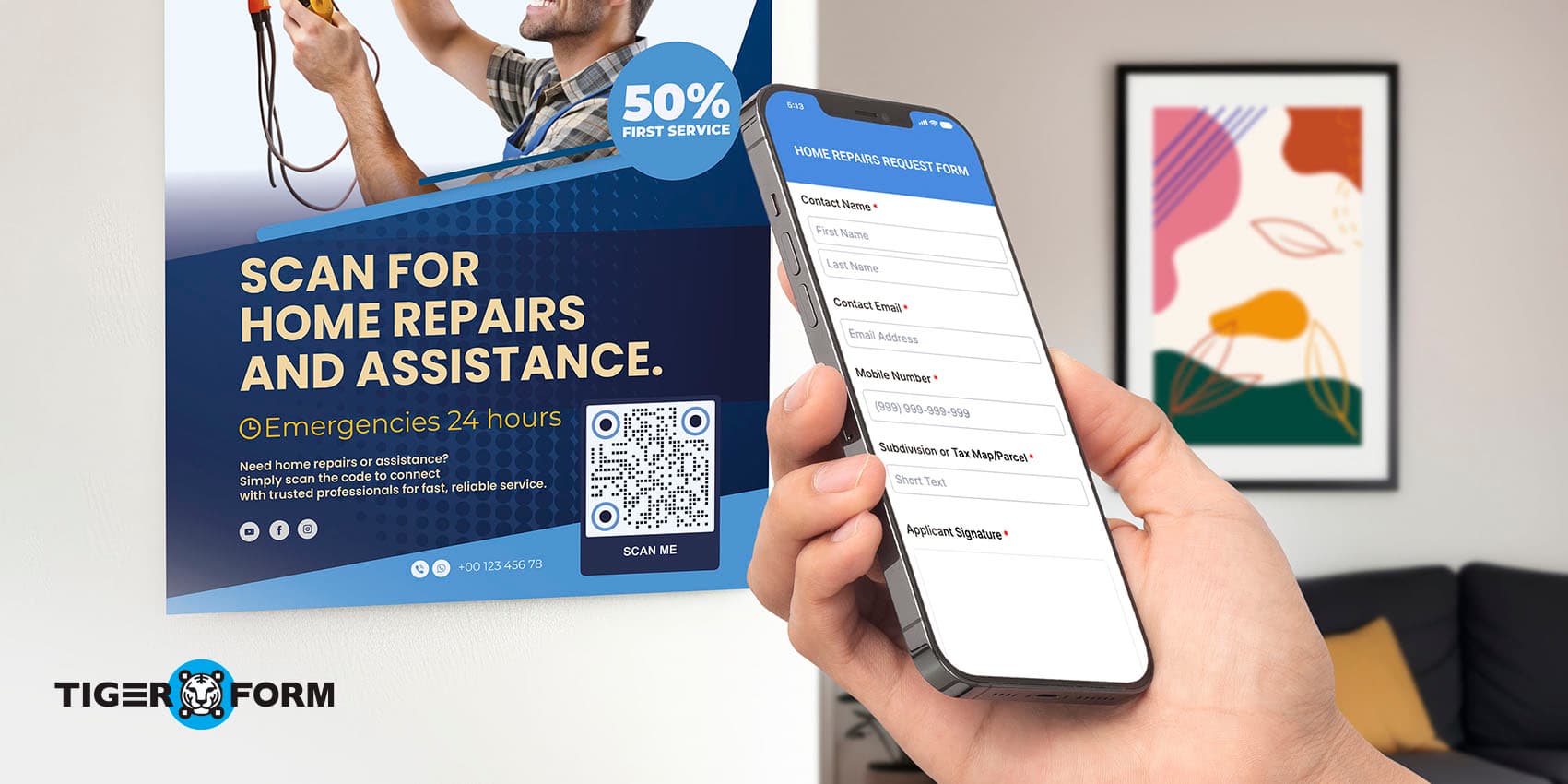 Real Estate QR code form