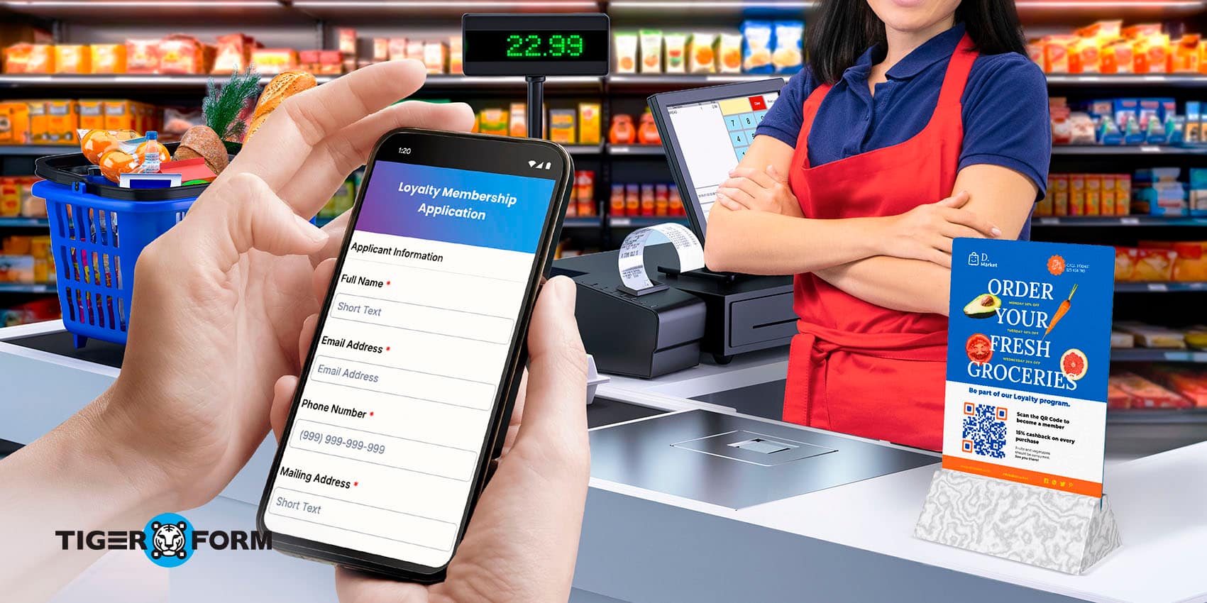 Retail store QR code form