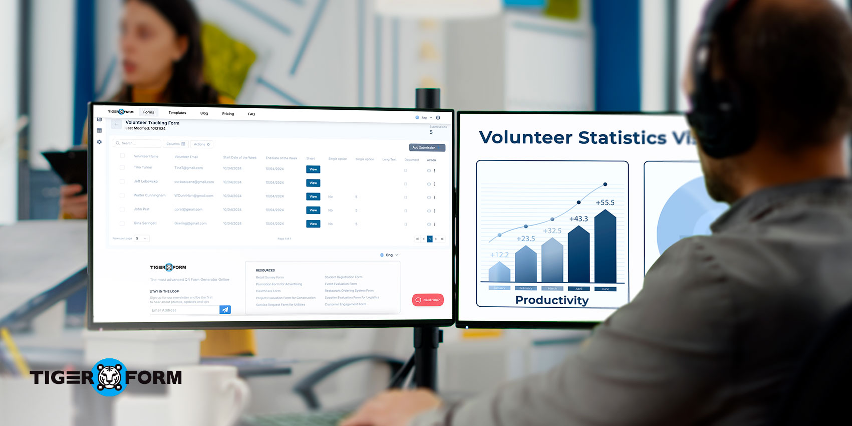 Volunteer tracking form