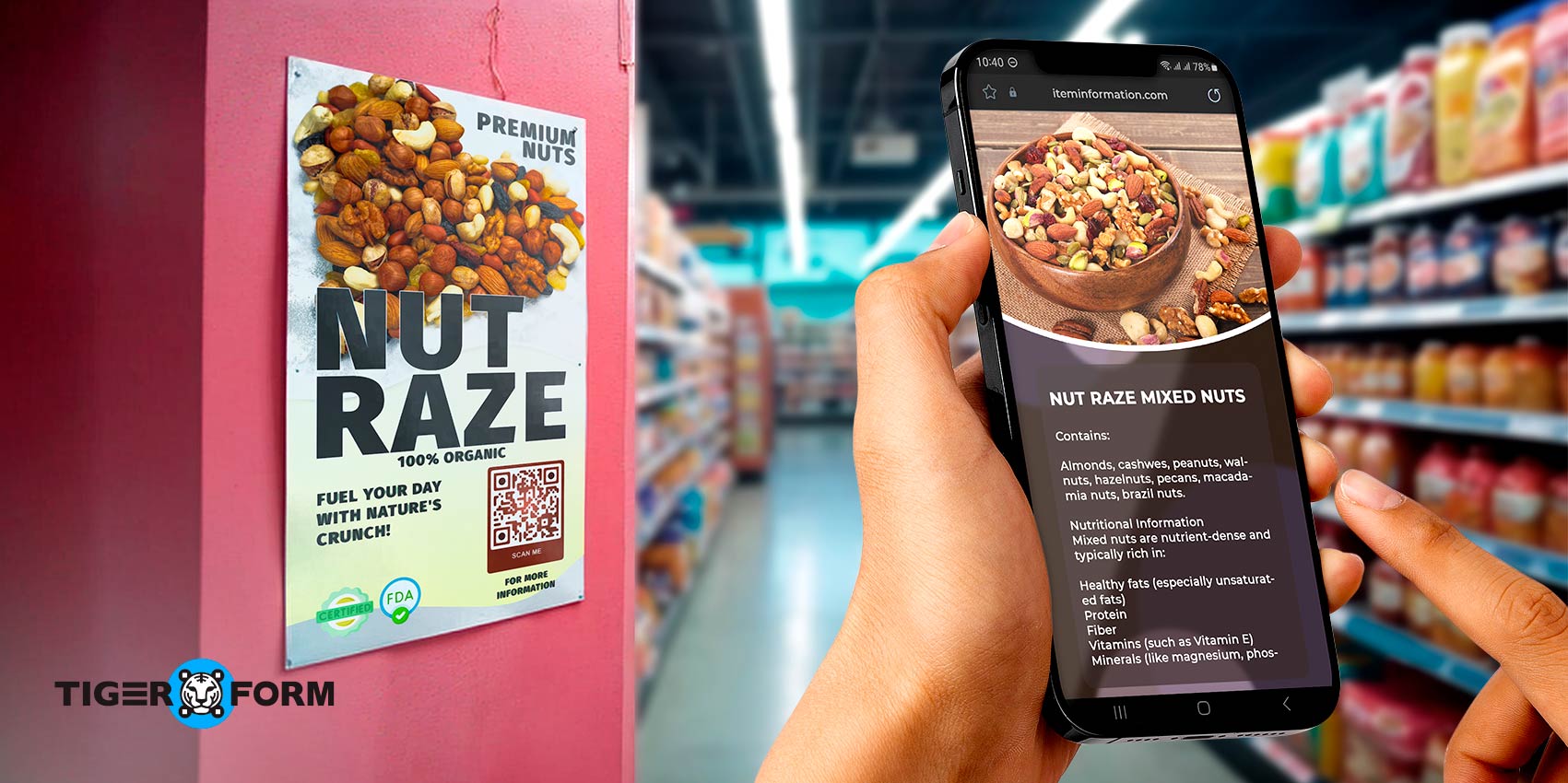 Product information form for marketing