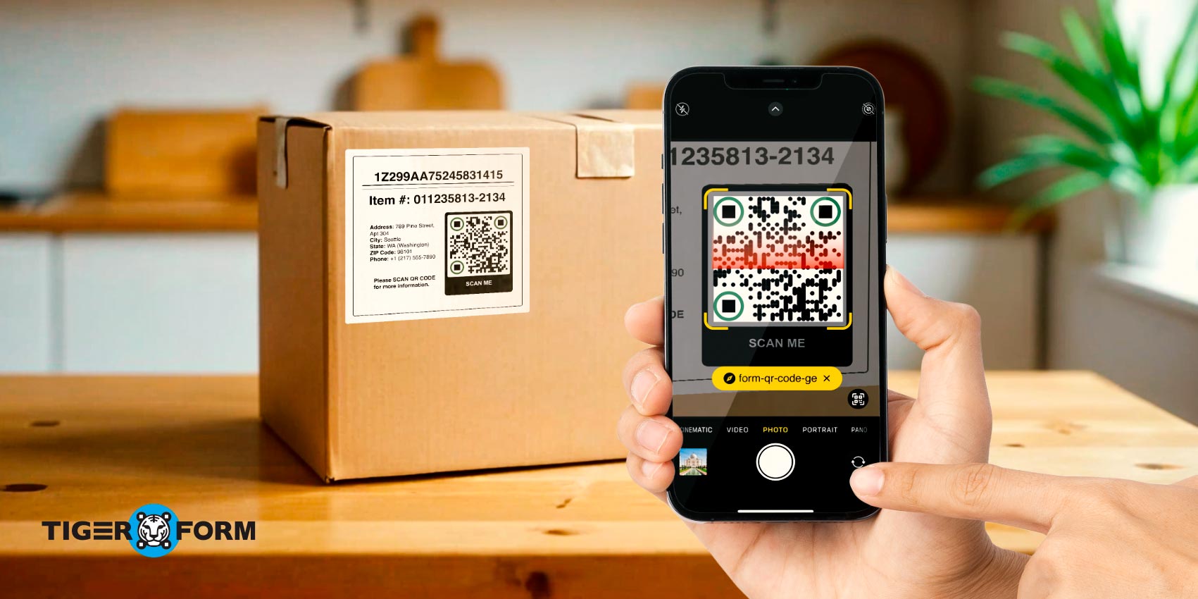 Warehouse data with QR codes