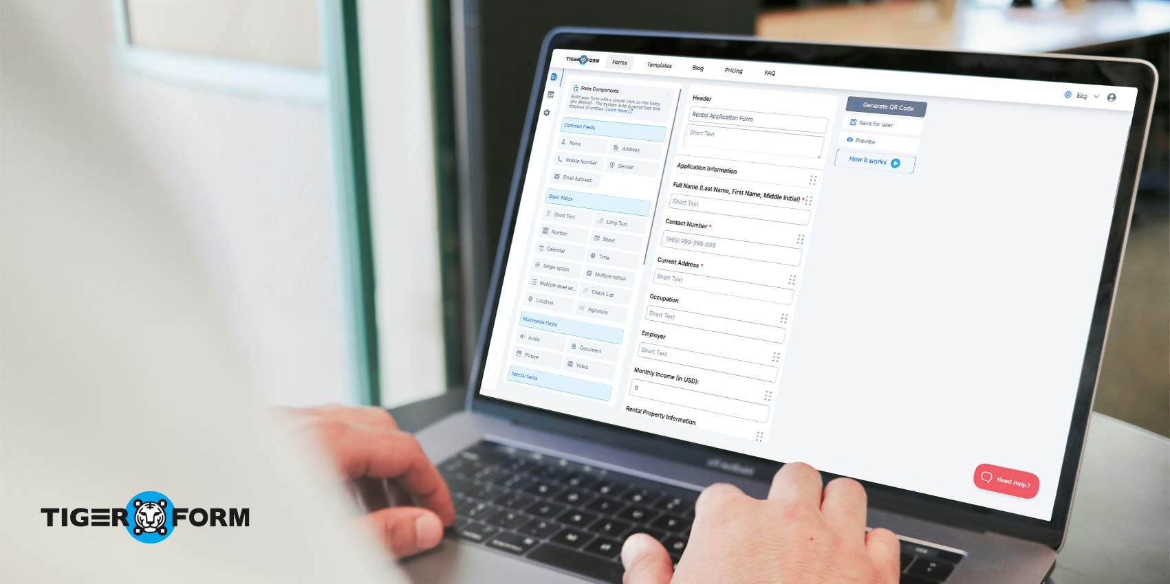 Form builder for property listing