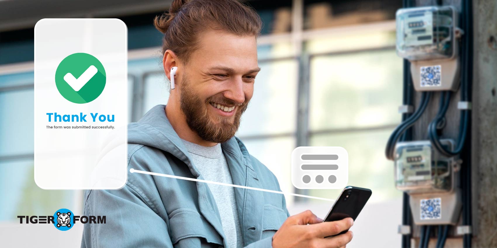 Customer showing QR code reporting