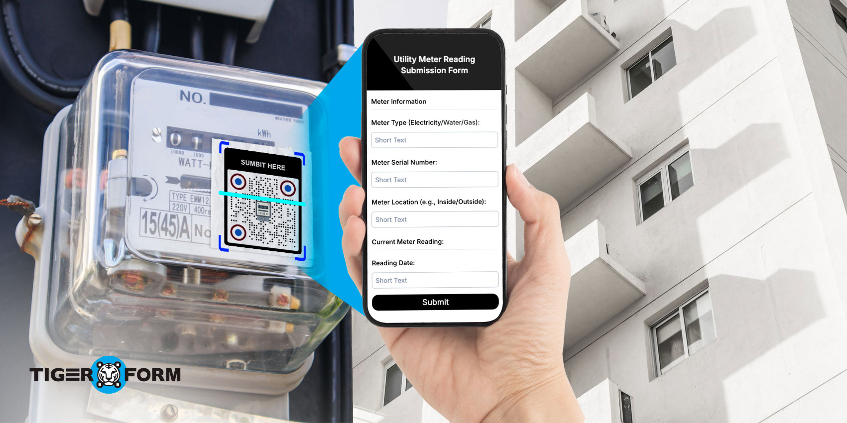 QR code for meter reading