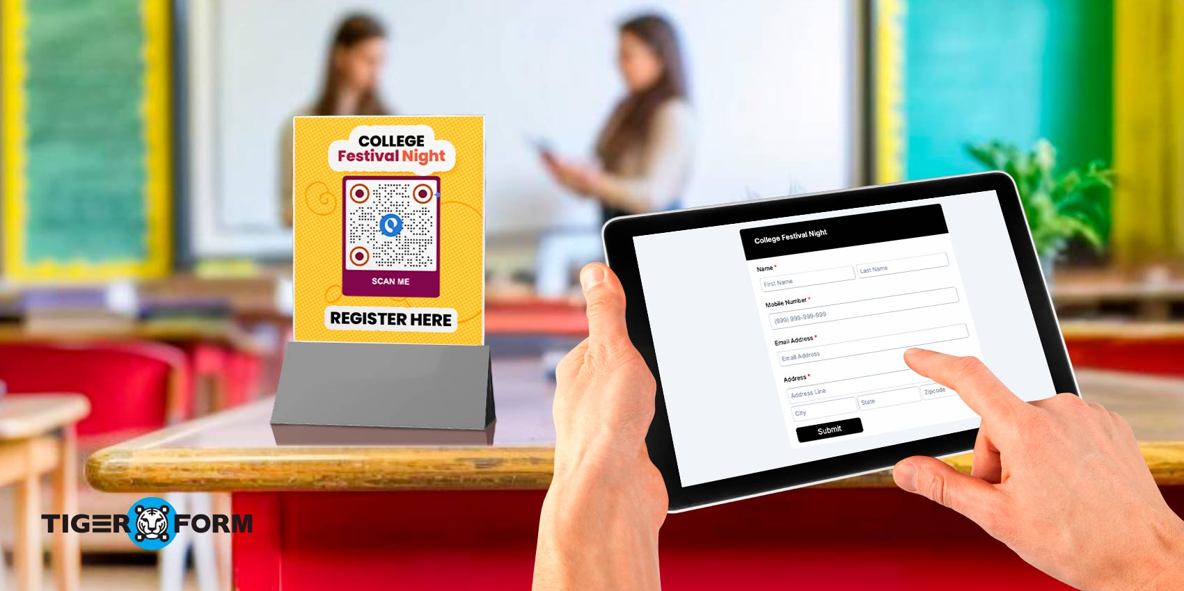 Digital registration form for events