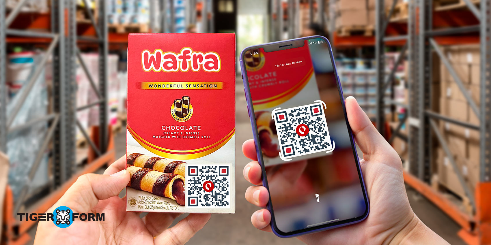 Inventory QR code for tracking