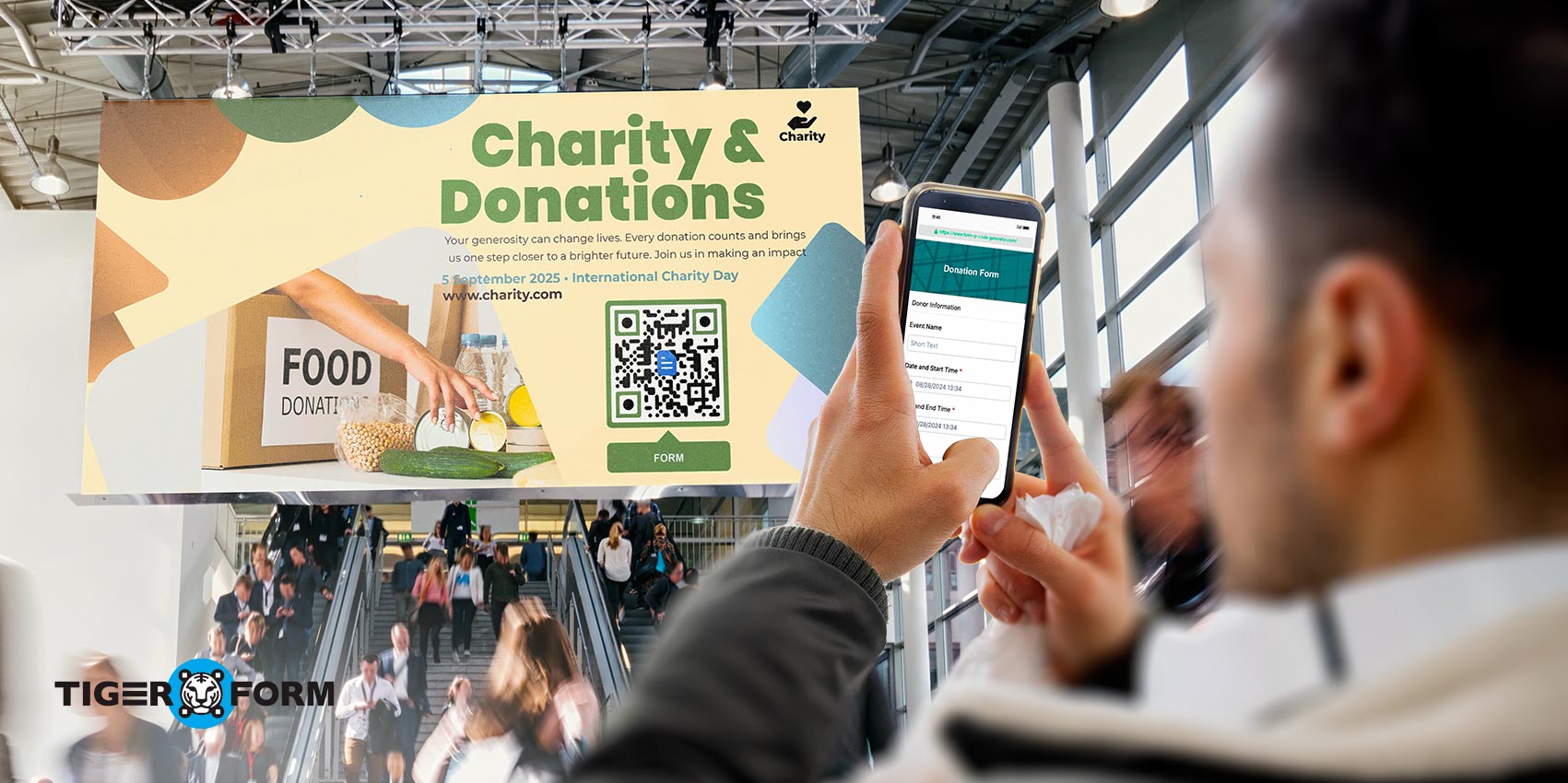QR code for non-profit event