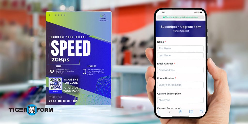 Plan upgrade form for telecommunication