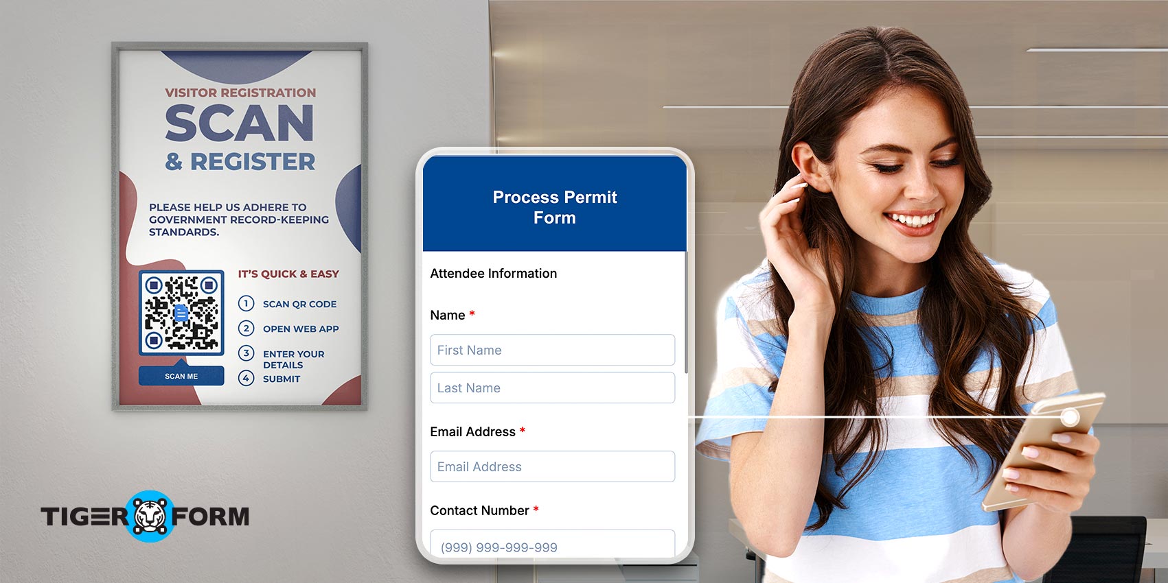 Easy-access QR form code