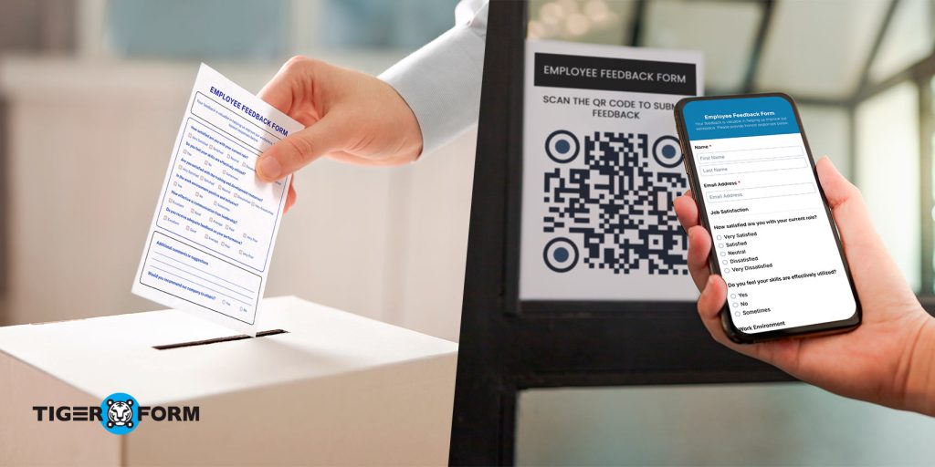 QR code employee feedback form