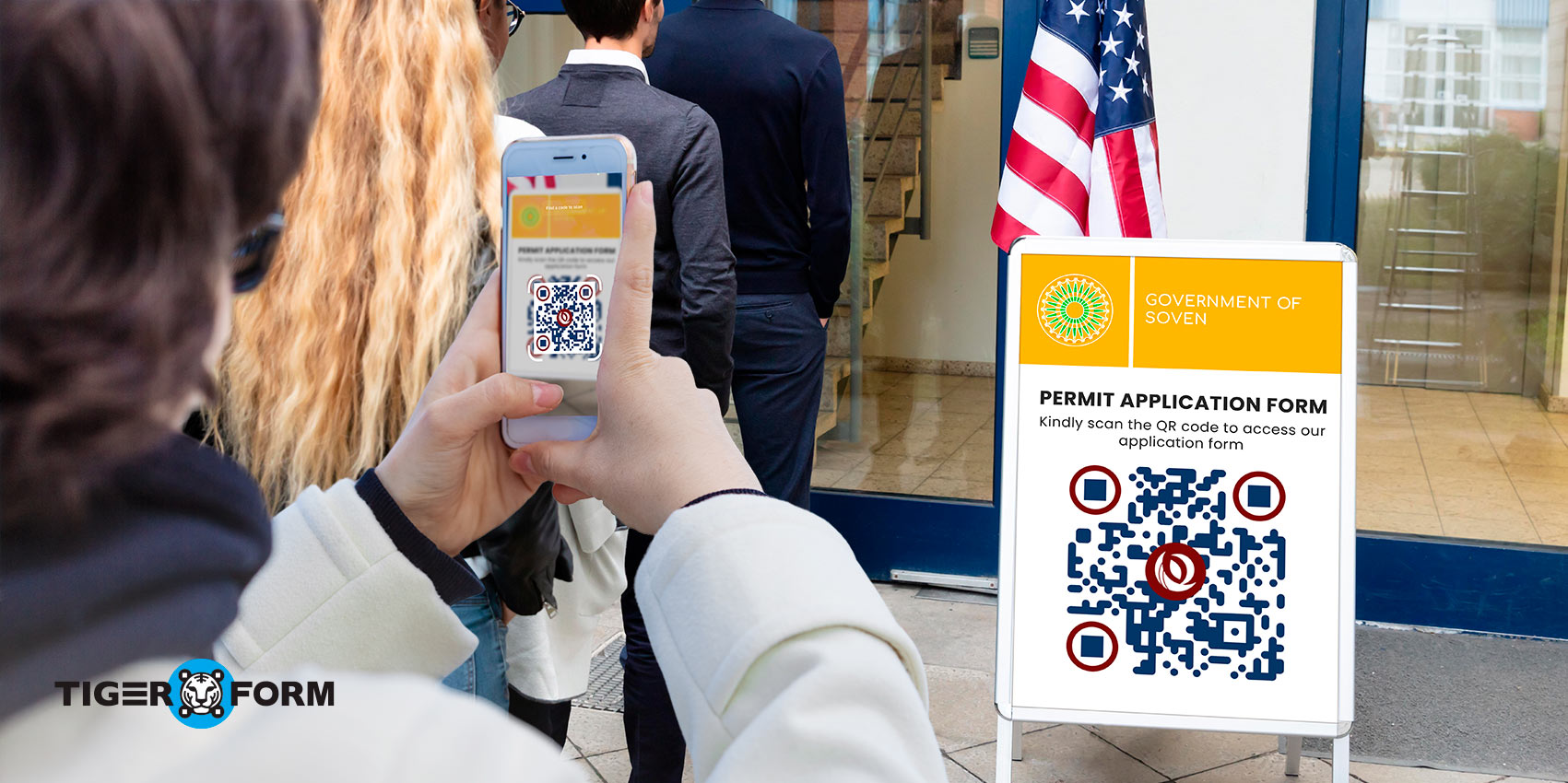 QR permit application form code