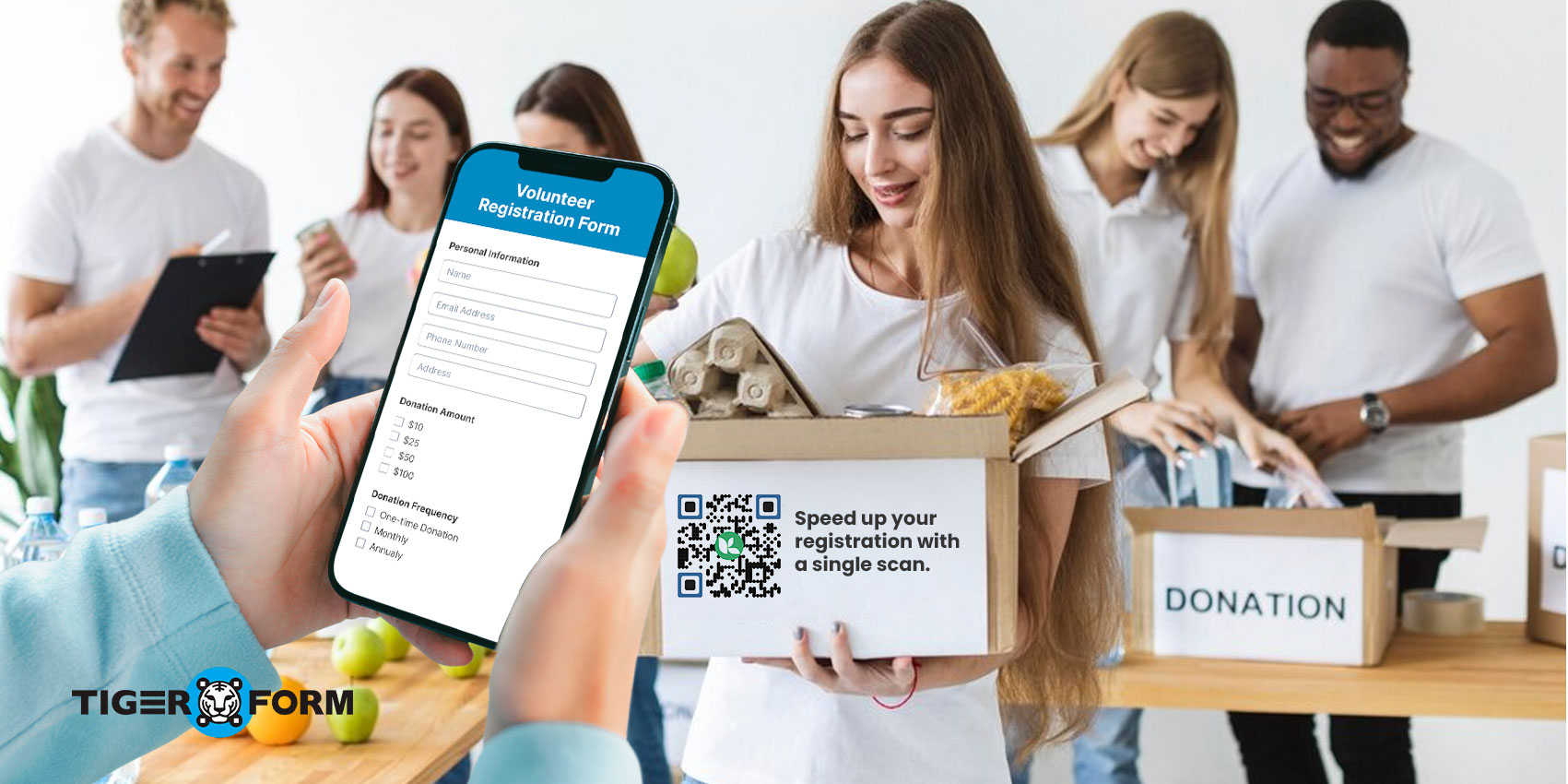 Viewing volunteer QR code form