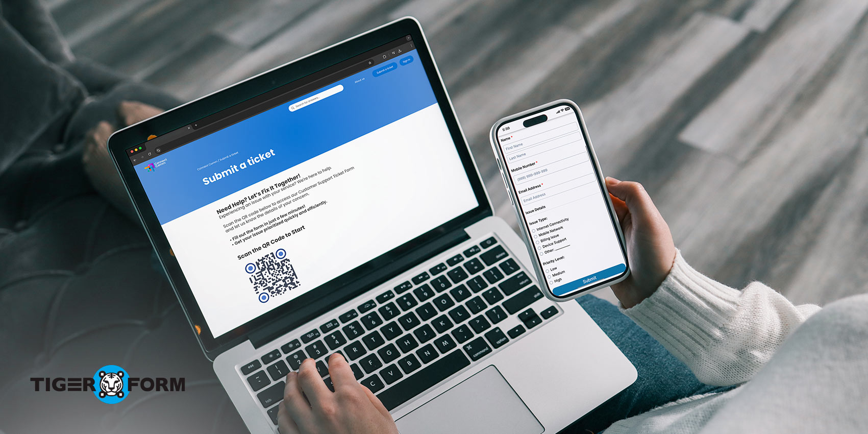 QR code for telecommunication