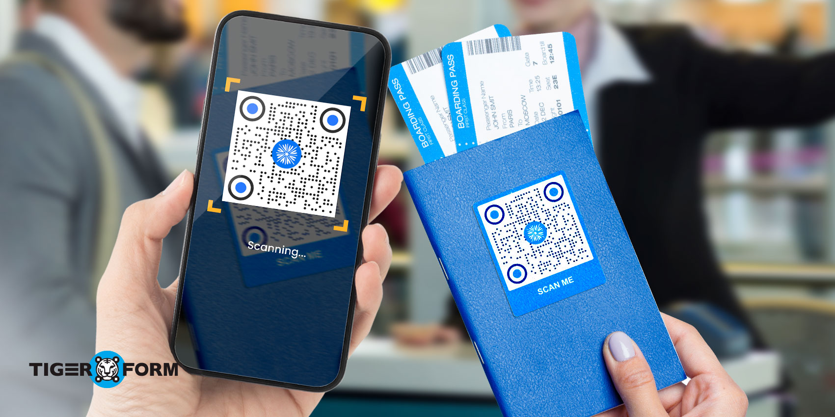 QR transportation boarding form