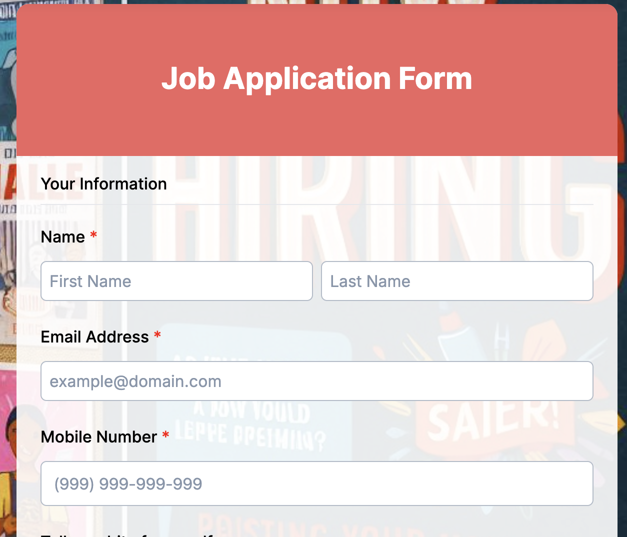 Form Template Preview