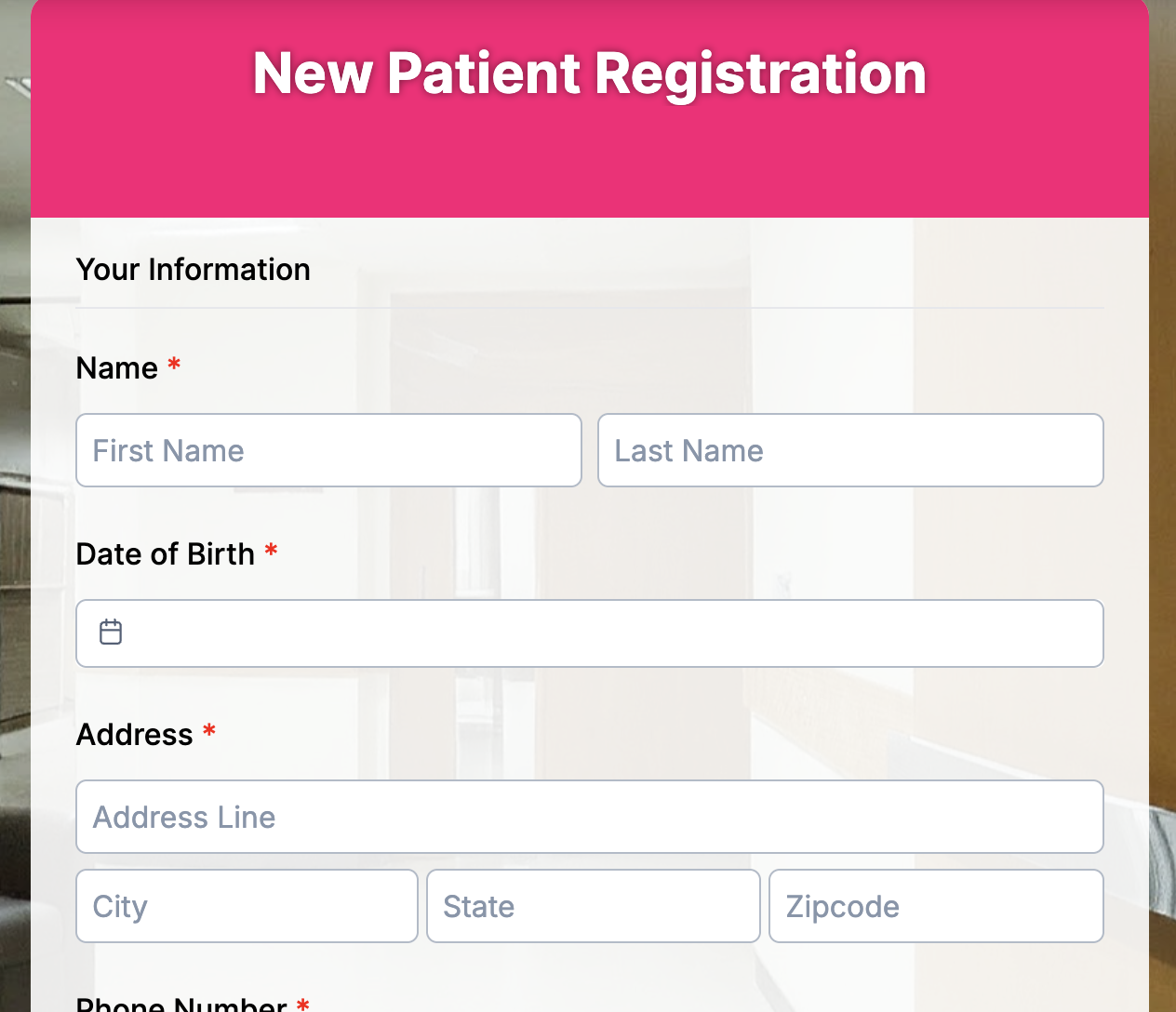 Form Template Preview