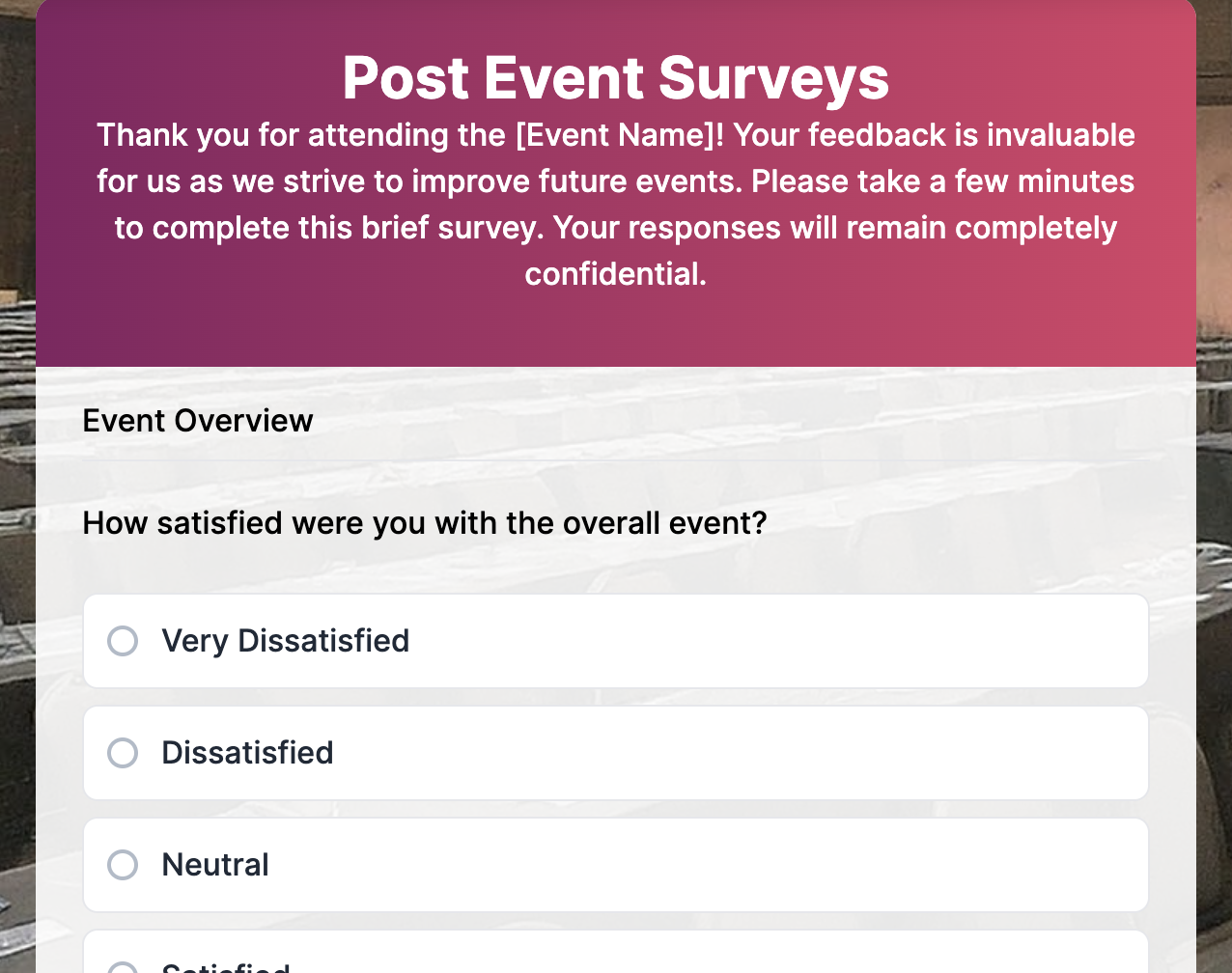 General Events Forms Preview