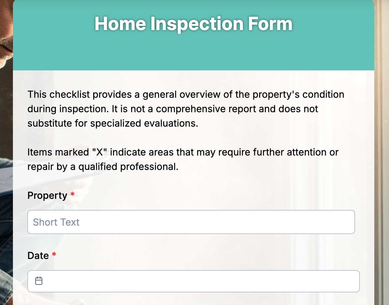 Home Inspection Forms Preview